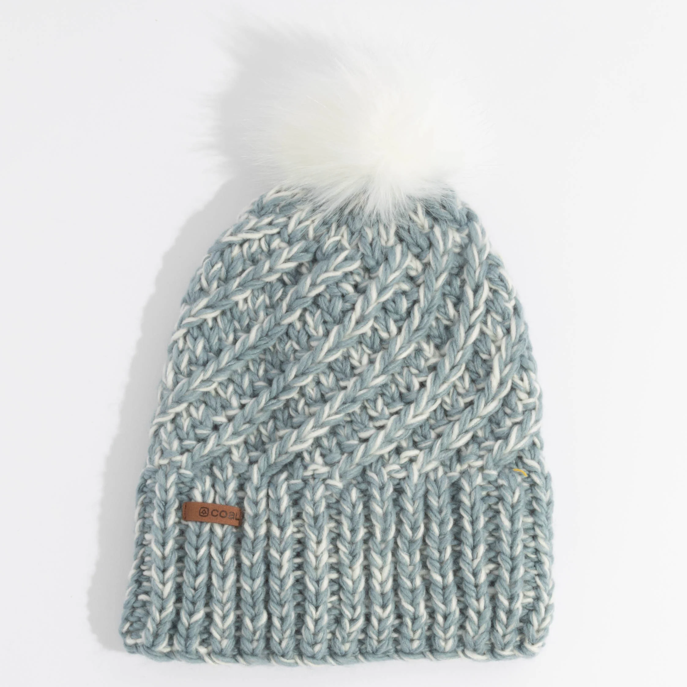 The Maizy Knit Faux Fur Pom Womens Beanie - Image 3