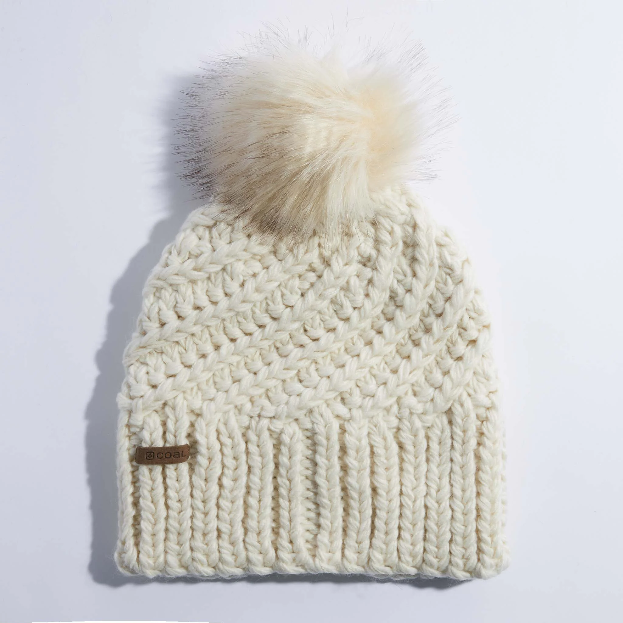 The Maizy Knit Faux Fur Pom Womens Beanie - Image 4
