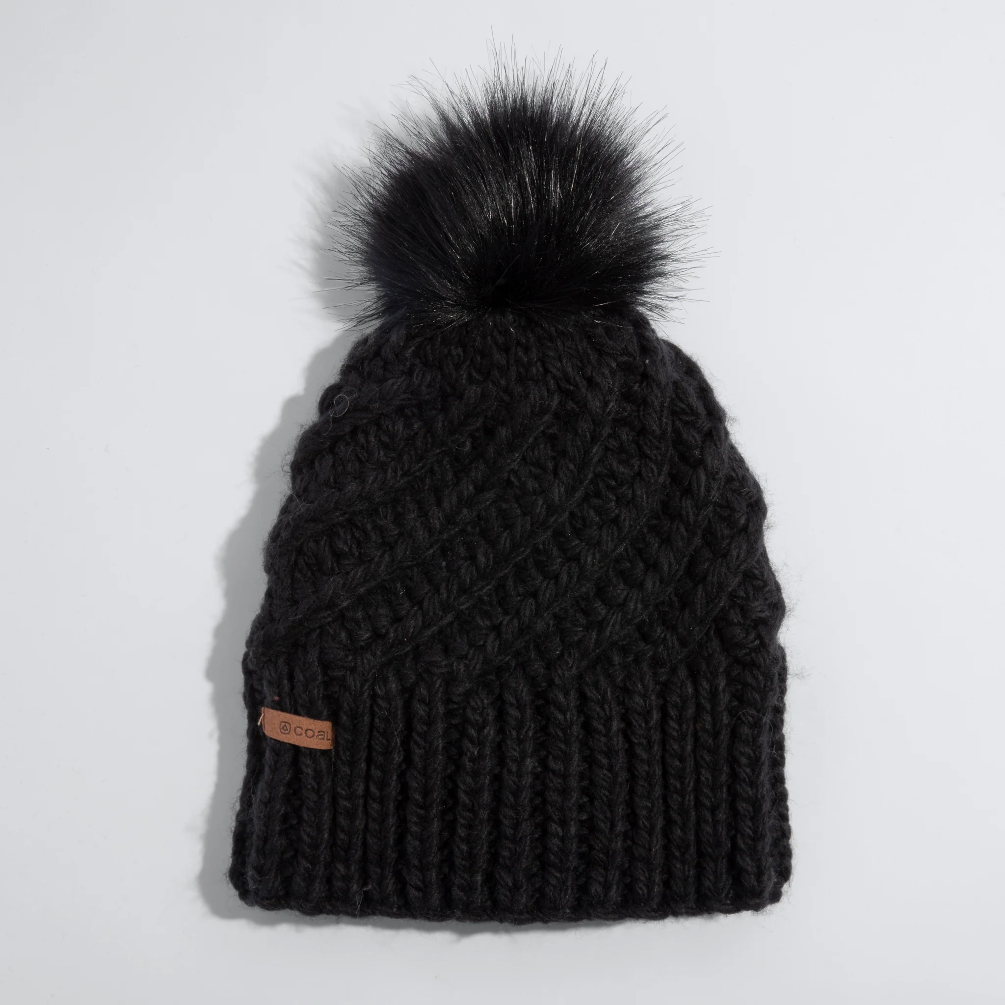 The Maizy Knit Faux Fur Pom Womens Beanie - Image 6