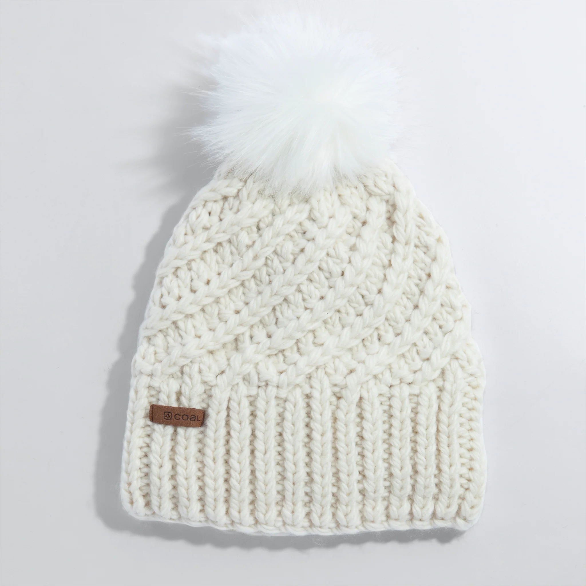 The Maizy Knit Faux Fur Pom Womens Beanie - Image 9