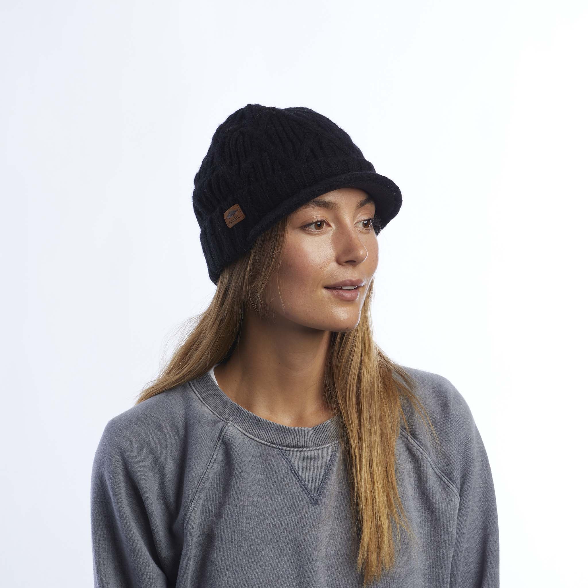 The Yukon Brim Cable Knit Wool Beanie - Image 11