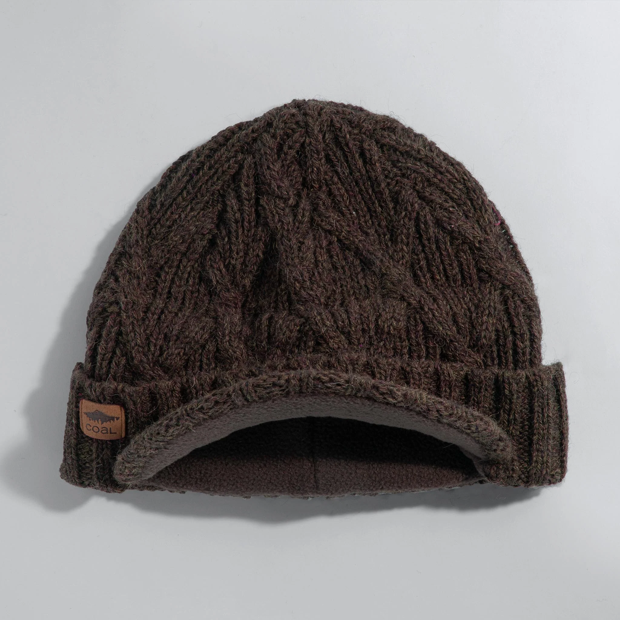 The Yukon Brim Cable Knit Wool Beanie - Image 15