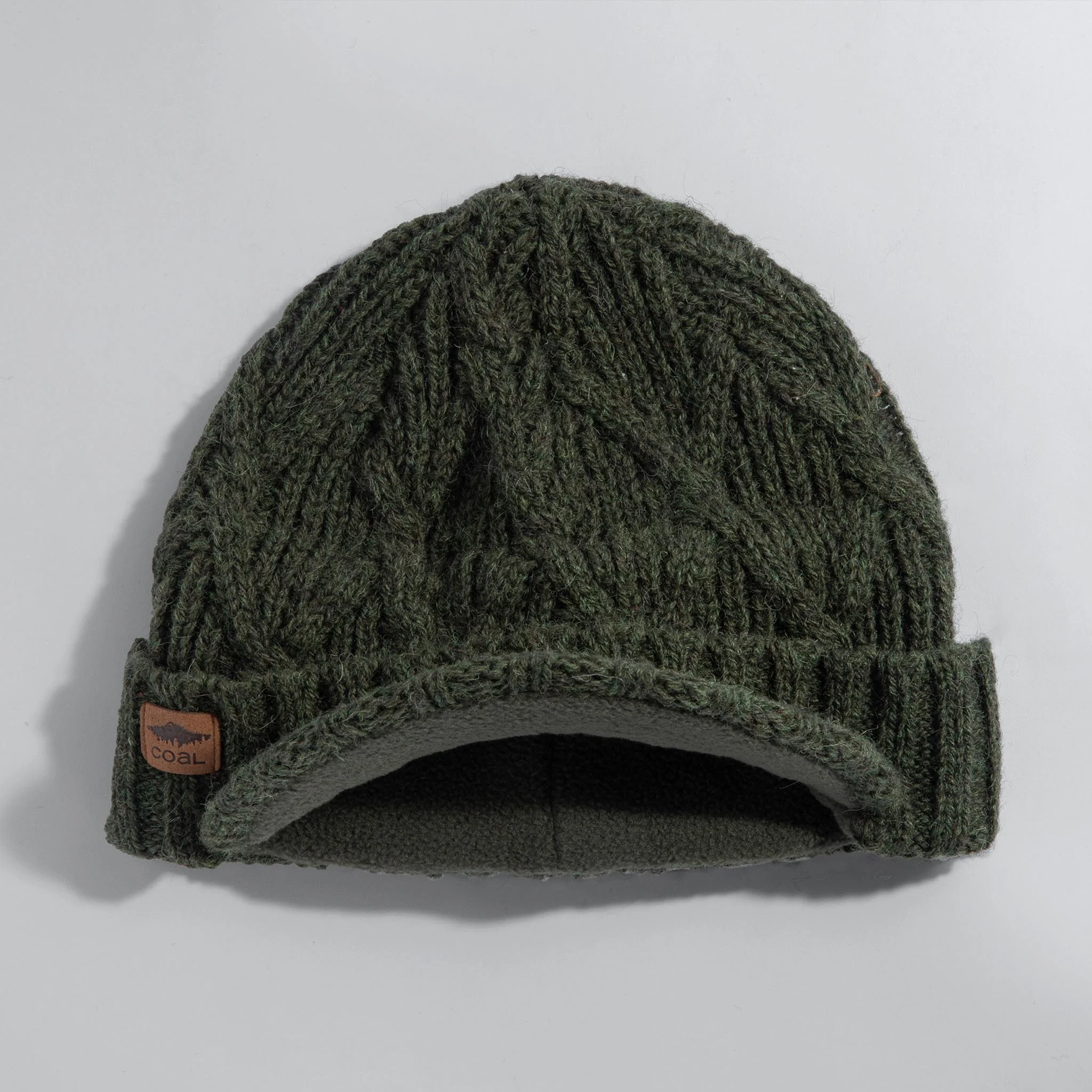 The Yukon Brim Cable Knit Wool Beanie - Image 4