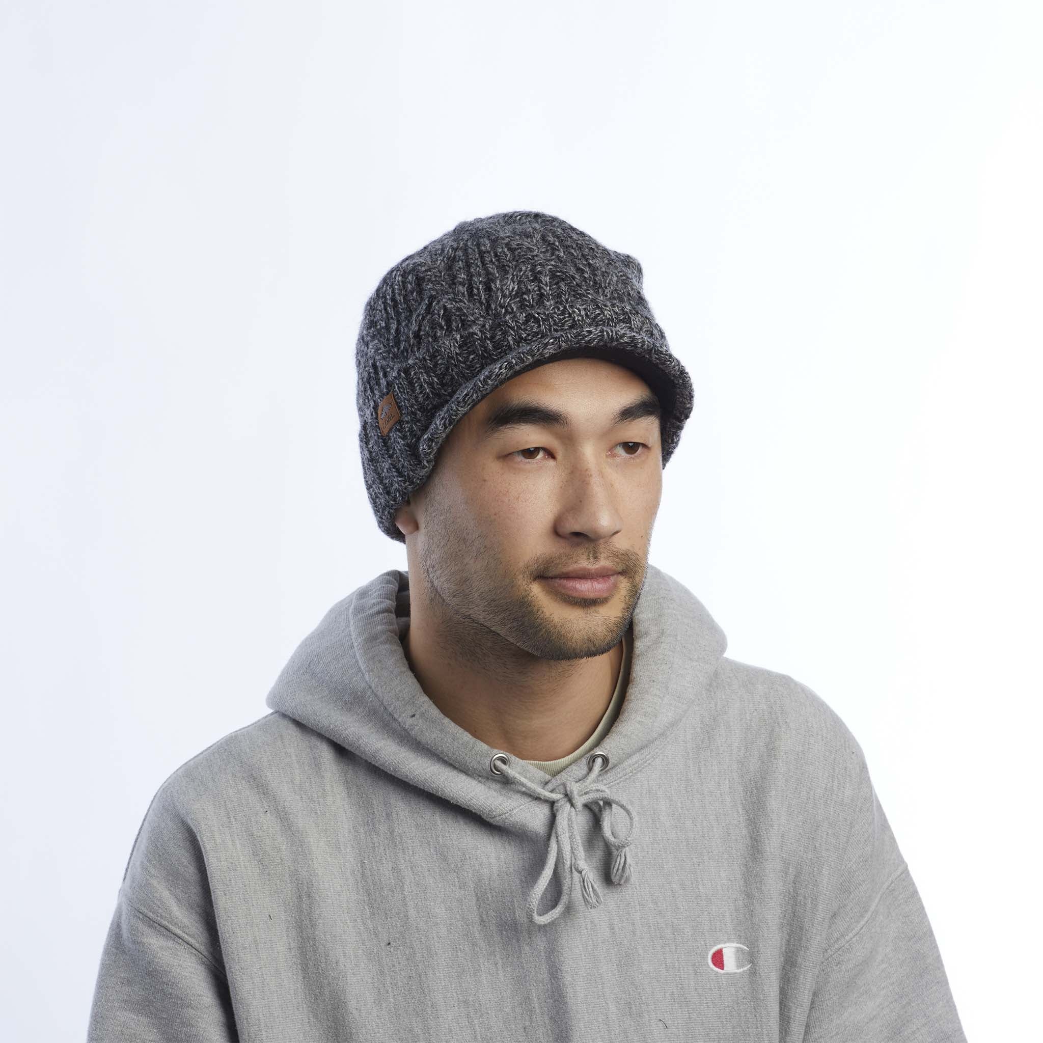 The Yukon Brim Cable Knit Wool Beanie - Image 6