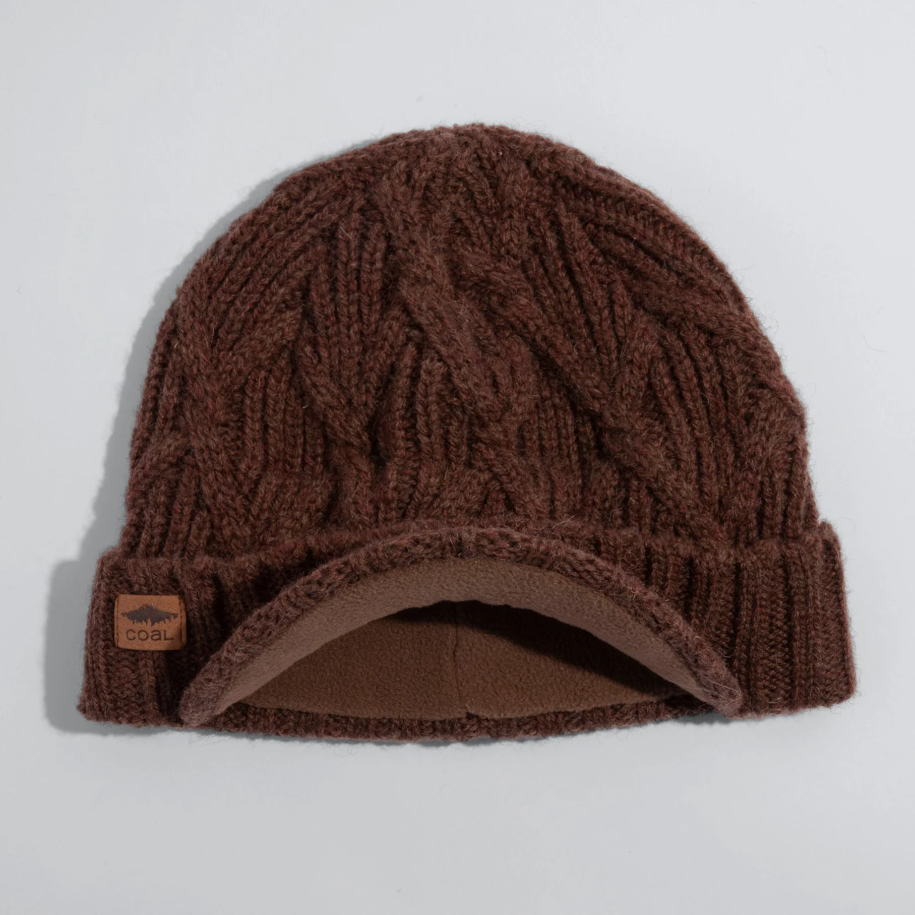 The Yukon Brim Cable Knit Wool Beanie - Image 9